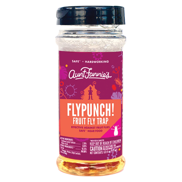 Aunt Fannie's FlyPunch Fruit Fly Trap (3 Pack): for Indoor and Kitchen Use  – Made with Plant Based Ingredients